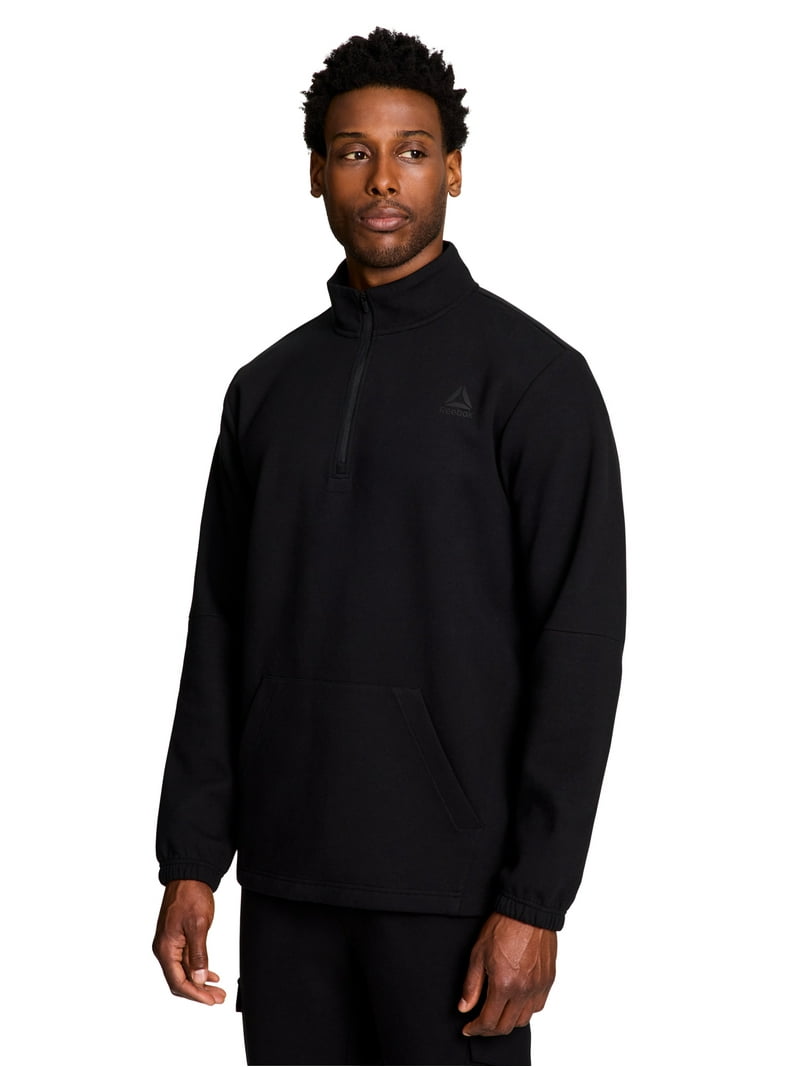 Reebok Men's and Big Men's Unwind Mock Neck Quarter Zip Sweatshirt