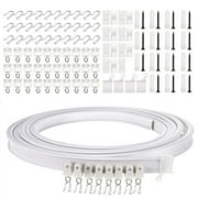 Flexible Bendable Ceiling Curtain Track, 5 Meters (16.4FT), Ceiling Track Ceiling Mount for Curtain Rail with Track Curtain System, RV Curtain Track, Room Divider, Ceiling Track for Curtains