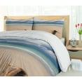 thumbnail image 5 of Ambesonne Digital Duvet Cover Sets, Driftwood on the Beach, 2-King, Sand Brown and Blue, 5 of 7