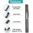 thumbnail image 5 of Pen Light Portable Dual Light Source Led Pen Torch Rechargeable Penlight With Pocket Clip Healthcare Laboratory And Life Sciences Pen Lampblack1pcs), 5 of 5