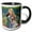 Black/White, variant on 3drose, Happy Mother Hugs Her Son and Daughter on a Sunny Day in the Garden, 11oz Two-tone Yellow Mug