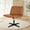 Brown, variant on Vanity Chairs Criss Cross Legged Chair Armless Office Desk Chairs Height Adjustable Computer Chair No Wheels Wide Seat Ergonomic for Bedroom Living Room, Brown