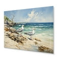 thumbnail image 2 of Designart "In Flight Beach Seagulls I" Nautical & Beach Metal Art Living Room, 2 of 5