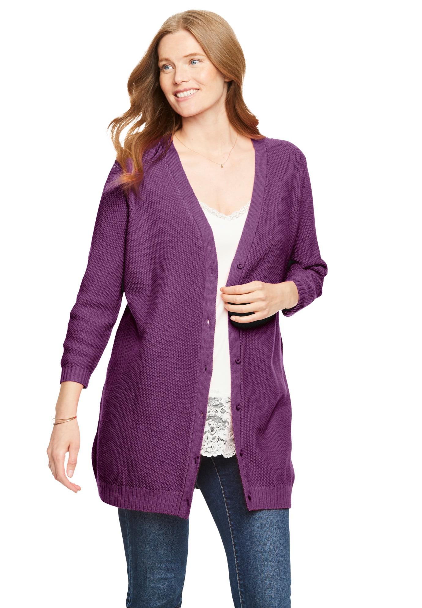 plus size orange cardigan sweater