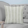 thumbnail image 4 of Pillow Covers 20x20 Set of 2, Sage Green Botanical Square Throw Pillow Covers for Couch/Sofa/Living Room, Modern Farmhouse Striped Decorative Soft Pillowcases for Couch Throw Pillows, 4 of 7