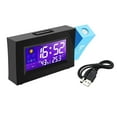 thumbnail image 1 of kurtrusly Projection Réveil Snooze Fonction Température Humidité Miroir Alarme Moniteur 12/24H, 1 of 9