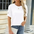 thumbnail image 4 of Scyoekwg Womens Short Sleeve Tops Short Sleeve Tops Women's Shirts Casual Womens Summer Fashion Loose Comfy Clothes Ladies Blouses Dressy Casual, 4 of 7