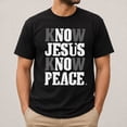 thumbnail image 2 of Know Jesus Know Peace Graphic T-Shirt, Unisex Classic Fit Faith Tee, 2 of 9