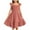 Brick Red, variant on Huowey Children Dresses Summer Sundress Casual Sleeveless Smocked Aline Flowy Tiered Maxi Boho Beach Dress With Pockets Skirt,Brick Red,3-4 Years