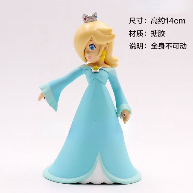 Figura de mano de la serie Princesa Super Mario Bros Rosalina Peach Daisy para niños, nueva y dulce muñeca de dibujos animados, modelo de juguete de adorno