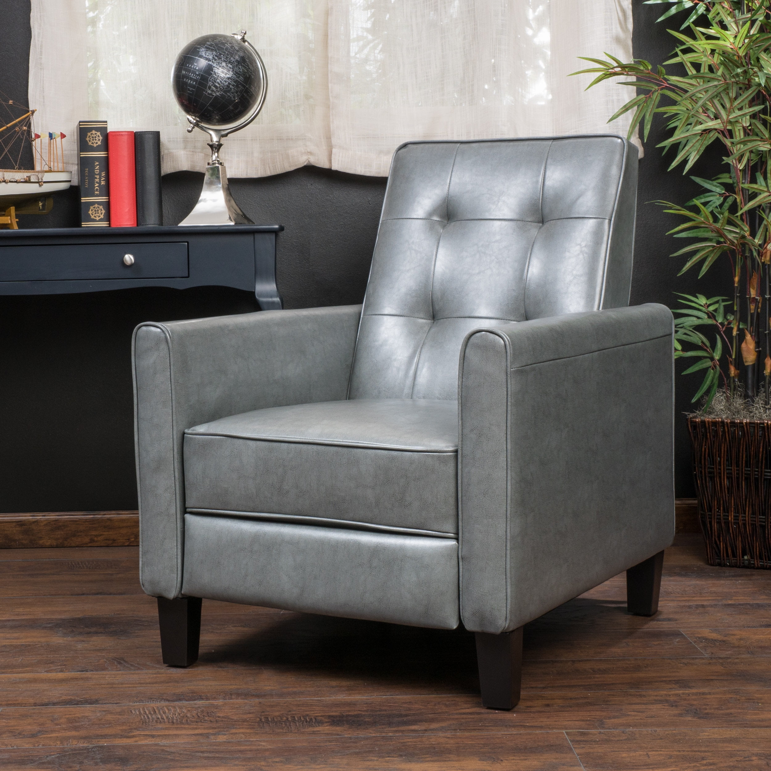 Elan Tufted Bonded Leather Recliner Chair - Walmart.com