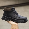 thumbnail image 6 of DLWKIPV Men's Brown Full-Grain Leather Work Boots - Waterproof Non-Slip Ankle Boots with Arch Support（Brown，8.5）, 6 of 6