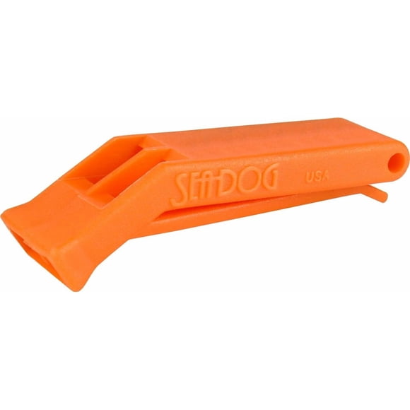 Sea Dog Whistle 571260-1 Duo-Tone Whistle; Orange; Polystyrene; With 36 Inch Lanyard; USCG Certified