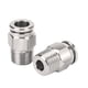 thumbnail image 1 of 1 PC PC 304 Hilo de acero inoxidable Hilo neumático Acoplamiento rápido 1/8 "1/4" 3/8 "1/2" BSP Conector de manguera de hilo externo 4mm-16mm, 1 of 4