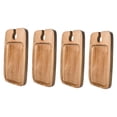 thumbnail image 3 of 2 Piezas Plato para Aperitivos con Ranura para Copa de Vino Charola de Madera para Snacks Tabla de Quesos Bandeja para Bocadillos Adecuado para Picnics Desayunos Reuniones Casa 4 piezas, 3 of 7