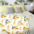 thumbnail image 5 of Custom Name Flower and Ducks Adult Duck Blanket Kids Funny Blanket Suitable for Bedroom Bed Sofa Crib Couch Chair Outdoor All Season Items That Yellow Duck Lovers Will Love 60"x50"for Teens, 5 of 6