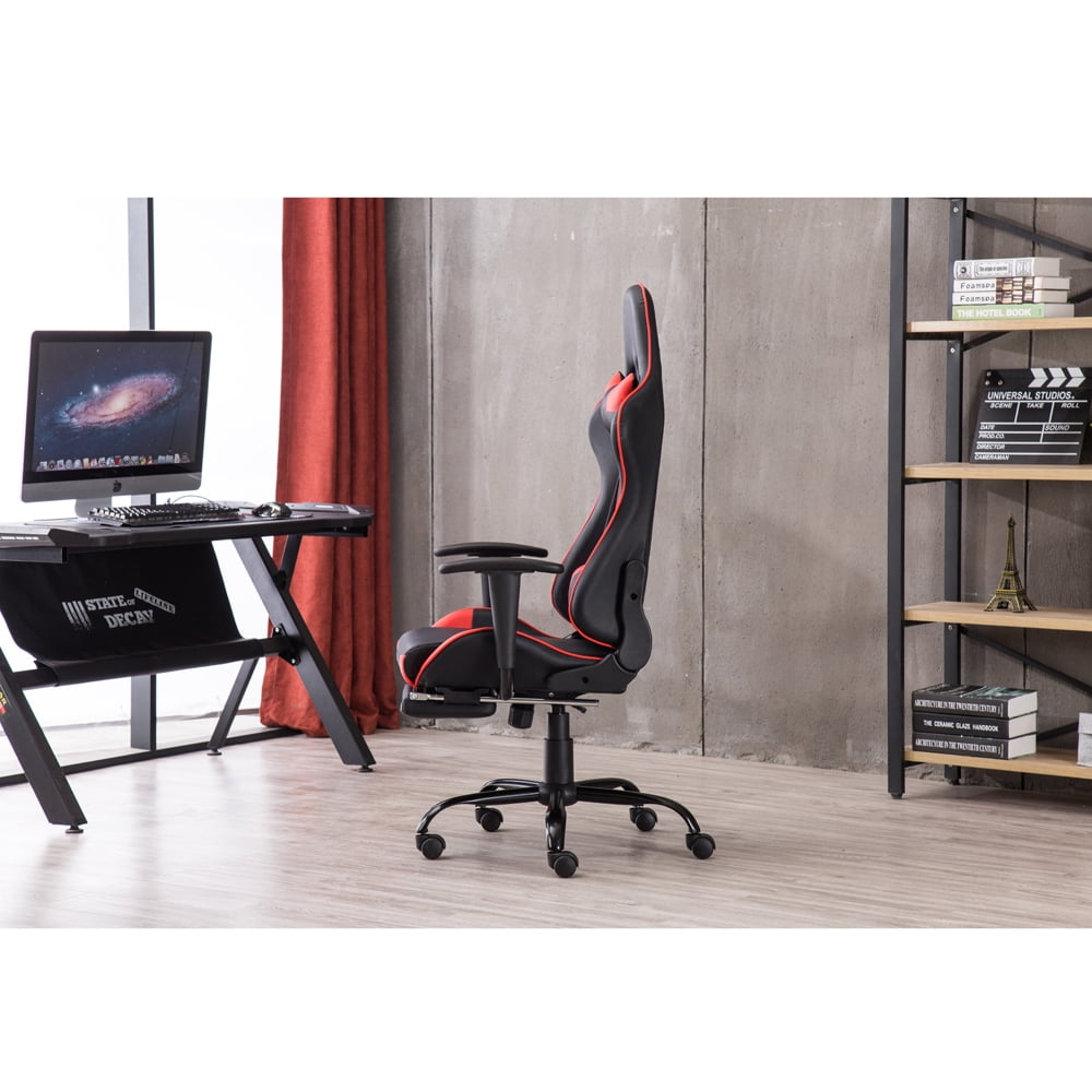 Takasan Gaming Chair, Gaming Chair with Footrest, Ergonomic Desk Chair, Adjustable PC Gamer