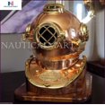 thumbnail image 2 of NauticalMart Antique Brass Scuba Diving Divers Helmet US Navy Mark V Solid Brass 18'' w/Base, 2 of 2