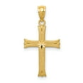 thumbnail image 1 of 14K Yellow Gold Satin Cross Charm, 1 of 2