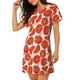 thumbnail image 2 of Fotbe Tomatoes Bata de Dormir para Mujer con Estampado, Camisón de Algodón de Manga Corta, Ropa de Dormir Casual, 2 of 6