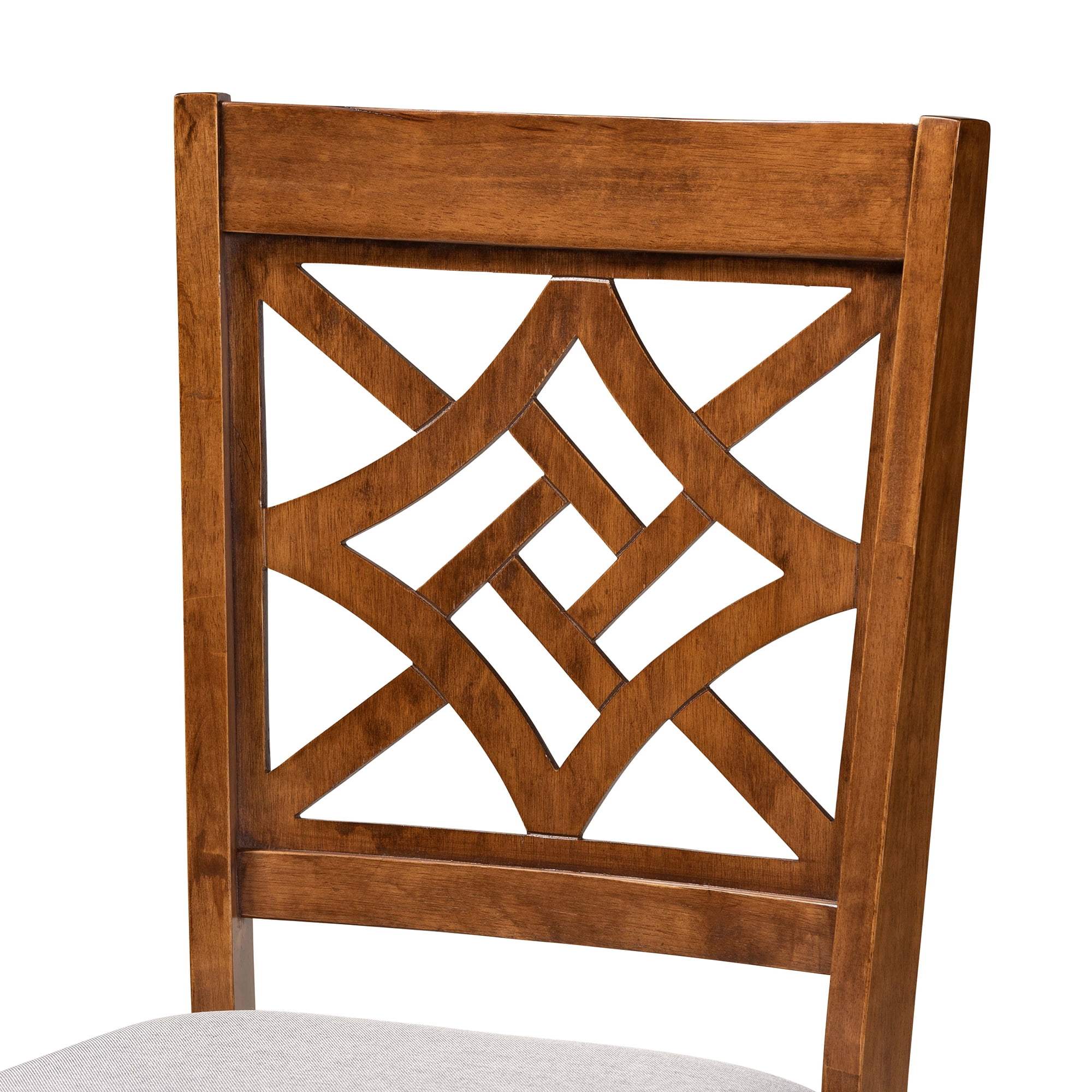 Baxton Studio Nicolette Modern Dining Set, 5-Piece, Grey/Walnut Brown