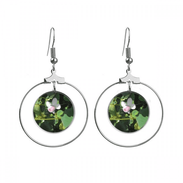 Lotus verano Los pendientes cuelgan del aro de la joyería del círculo de la gota Unbranded M