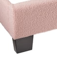 thumbnail image 4 of CorLiving Celeste Pink Boucle Fabric Upholstered Adult Bed with Headboard, Box Spring Required, 4 of 8