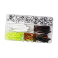 thumbnail image 1 of Cebos de pesca para lubina, trucha, agua dulce, juego de señuelos de pesca portátiles, cuchara 75 piezas, 1 of 9