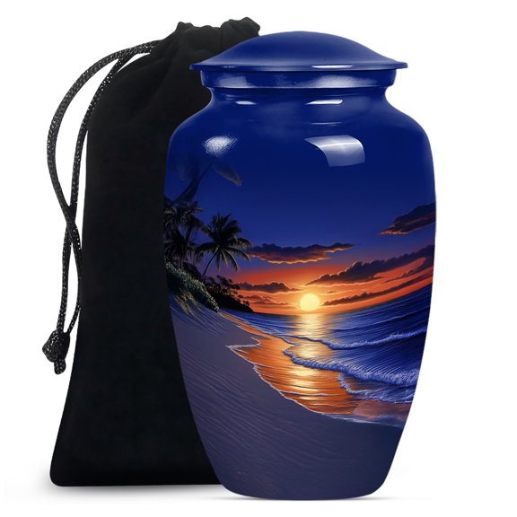 Sunset Beach Urn, Urn for Ashes Adult male, Urns for Human Ashes Adult Male, Small Keepsake Urns, Large Urns for Human Ashes Adult Female, Keepsake Urns for Human Ashes(Size - 10inch)