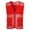 Red, variant on breaise High Visibility Kids Safety Vest, Children Waistcoat Vest Red Reflective Strips Traffic Clothes for Child