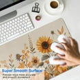 thumbnail image 4 of Happy Thanksgiving Fall Pumpkin Sunflower Large Gaming Mouse Pad Extended Mousepad Gaming with Stitched Edges, Non-Slip Base, Water Resist Keyboard Pad for Gamer, Office & Home, 31.5 X 11.8 in, 4 of 7