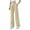 Beige, variant on Women Wide Leg Drawstring Pants Solid Color Elastic Waist Casual Sweat Pants With Side Pockets Womens Cotton Linen Pants