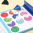 thumbnail image 3 of Juego de Libros de Fracciones para Aprender MatemáTicas y Fracciones MagnéTicas para NiñOs, Juguetes Educativos de Aprendizaje AritméTico, 3 of 5