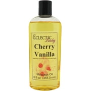 Cherry Vanilla Massage Oil by Eclectic Lady, 8 oz, Sweet Almond Oil and Jojoba Oil