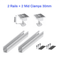 thumbnail image 2 of Solar Panel Mount Bracket Rails Clamp Fastening Module Mount Mounting PV Solar Power Supplies Trapezoidal Roof 30mm,2 x Rails(with accessories Gasket+Screw) 2 x middle clamp,Silver, 2 of 8