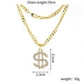 thumbnail image 4 of Guodhu Getting Rich Dollar Sign Pendant Necklace Hip Hop Rapper Chain for 80s 90s Jewelry Punk Style for Men Women, 4 of 8
