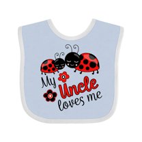 Inktastic My Uncle Loves Me with Cute Ladybugs Boys or Girls Baby Bib