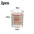 thumbnail image 2 of Vaso de vidrio de 2 onzas con escala - cuadrado 60ml rojo MFZFUKR CPB-DE-LYY1237-2, 2 of 5