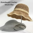 thumbnail image 6 of Floppy Big Beach Straw Hats for Women Foldable Summer Wide Brim Packable Sun Hat Womens Travel Straw Fedora Hat, 6 of 7