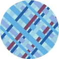 thumbnail image 1 of Ahgly Company Machine Washable Indoor Round Transitional Royal Blue Area Rugs, 6' Round, 1 of 7