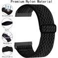 thumbnail image 3 of ORUYROP Stretchy Bands Compatible with Fitbit Versa 4/Fitbit Versa 3/Fitbit Sense 2/Fitbit Sense Women Men, Soft Elastic Nylon Loop Strap Adjustable Replacement bands for Versa 4/Versa 3/Sense, 3 of 7