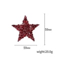 thumbnail image 4 of Broches de estrella de diamantes de imitación rojos para mujer, accesorios de joyería para fiestas y bodas, palma roja 1, 4 of 4