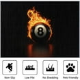 thumbnail image 2 of Billiard Rugs for Pool Room, Black 8 Ball Sports Boys Playroom Area Rugs, Washable Non Slip Carpet, Soft Low Pile Indoor Door Mat for Home Decor 2x3ft, 2 of 6
