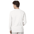 thumbnail image 3 of Hanes Beefy-T Long Sleeve Casual T-Shirt, Crewneck Everyday Casual Tee, White, L, 3 of 5