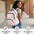 thumbnail image 3 of Binienty Pink Camo Deer Bow Bookbag for Girls Age 8-10 Waterproof Heavy Duty Backpack with Side Pockets Children Day Pack Kids School Supplies, 3 of 8