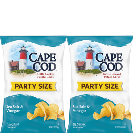 Cape Cod Potato Chips, Sea Salt & Vinegar Kettle Chips, 13 oz Bag