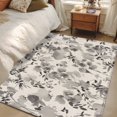 thumbnail image 4 of 3'x5' Area Rugs, Vintage Grey Flower Indoor Outdoor Area Rug for Living Room Bedroom, Farmhouse Botanical Floral Retro Washable Bathroom Rugs Kitchen Floor Carpet Mats Home Decor Aesthetic, 4 of 8