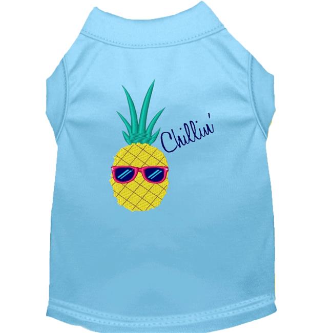 Pineapple Chillin Embroidered Dog Shirt 