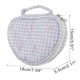 thumbnail image 2 of Bolsa de maquillaje con patrón de corazón y cuadros para viajar, poliéster púrpura, 2 of 6