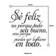 thumbnail image 3 of Vinil Decorativo Adhesivo P/Pared MarkProMX Negro Hogar 60x60cm PrevenShopMX Frase Positiva Se Feliz, 3 of 3